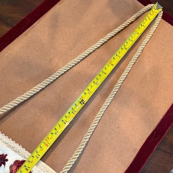 Handmade by Sivia Embroidered Floral and Lace on upcycled denim Shoulder Bag - Picture 7 of 10